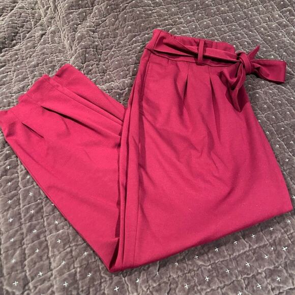 Nine West tie front dress joggers Raspberry sz XL - Picture 3 of 5